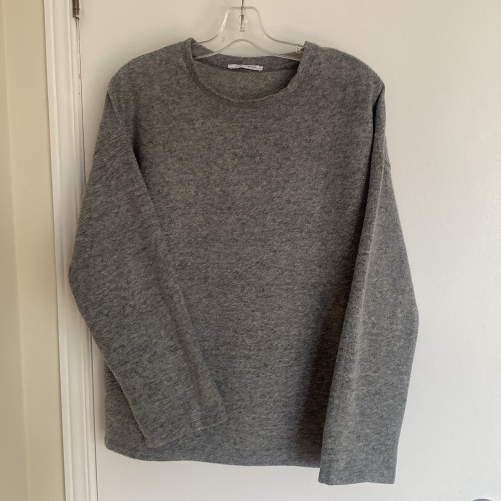 Cosy & Soft Grey long sleeved, 
 lightweight sweatshirt top by Zara Sized Medium